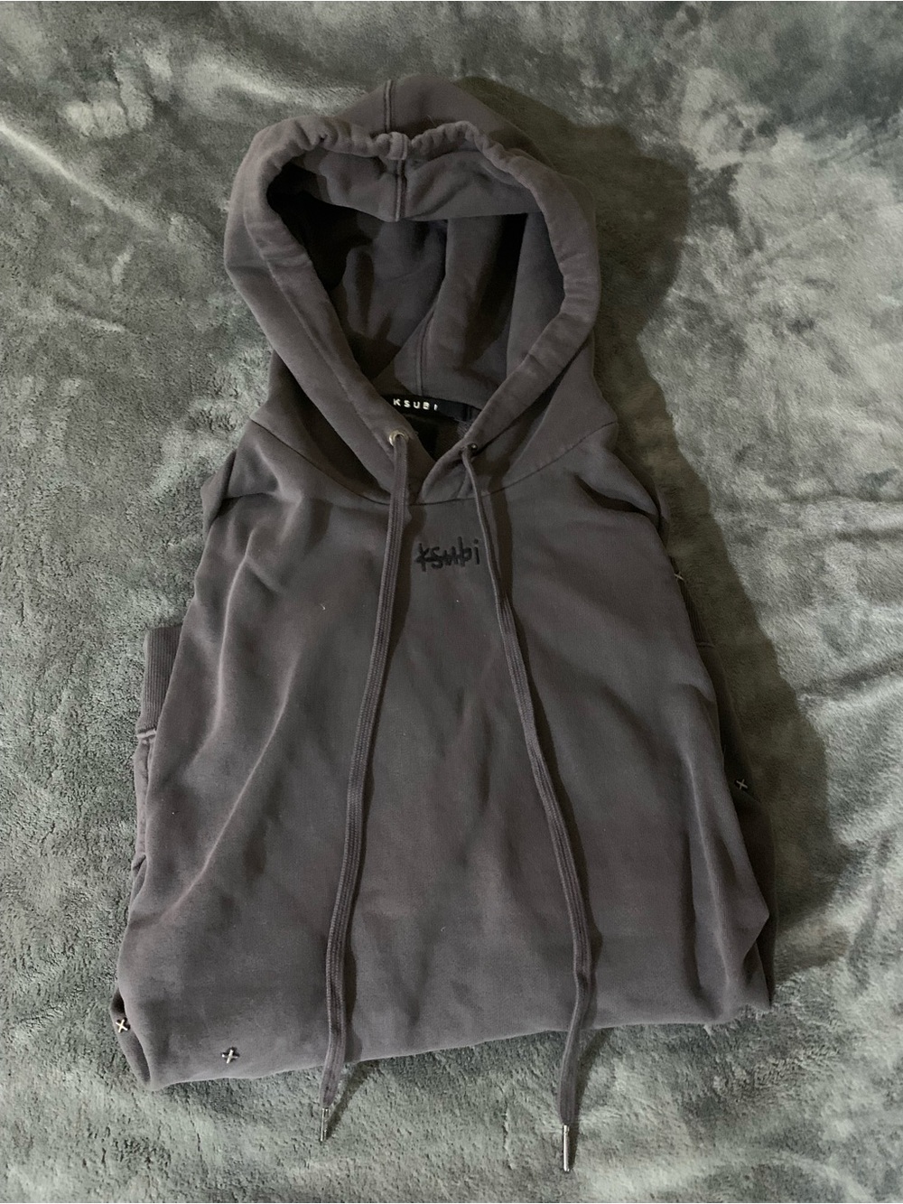 Ksubi Charcoal Gray Hooded Pullover